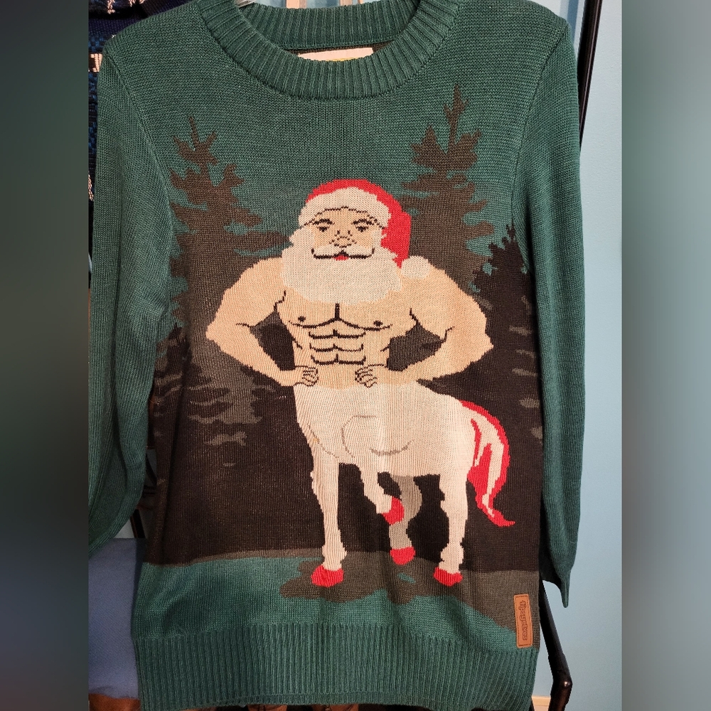 Tipsy Elves Centaur Santa Christmas Sweater